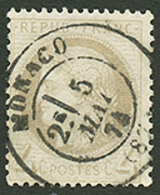 355 4c CERES Obl. Cachet à Date MONACO. Signé J.F BRUN. Superbe. - Altri & Non Classificati