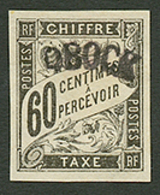 414 OBOCK : TAXE 60c N°4 Neuf * Sans Gomme. Cote 600€. Signé CALVES & SCHELLER. Superbe. - Autres & Non Classés