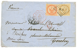 438 18708 10c + 40c AIGLE Obl. CCH + COCHINCHINE SAIGON Sur Lettre Avec Texte Pour La FRANCE. TB. - Sonstige & Ohne Zuordnung