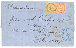 470 1864 AIGLE 10c + 40c Obl. GOR Bleu+ SENEGAL ET DEP. GOREE Sur Lettre Pour La FRANCE. TTB. - Sonstige & Ohne Zuordnung