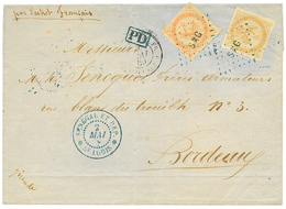 474 1864 AIGLE 10c + 40c Obl. SNG Bleu+ SENEGAL ET DEP. ST LOUIS Sur Lettre Pour La FRANCE. Signé MIRO. TB. - Sonstige & Ohne Zuordnung