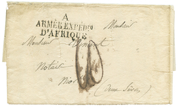 477 1831 A ARMEE EXPEDre D'AFRIQUE + Taxe 10 Sur Lettre Avec Texte D' ALGER Pour La FRANCE. TTB. - Sonstige & Ohne Zuordnung