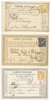 486 1874/78 Lot 3 CARTES PRECURSEURS Utilisées En ALGERIE (MILIANAH, PHILIPEVILLE, BONE). TTB. - Autres & Non Classés