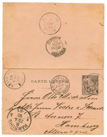 490 1890 COLONIES GENERALES Entier 25c Obl. GRAND-POPO BENIN (1er Type Rare Sans Fleuron) Pour HAMBURG. TB. - Autres & Non Classés