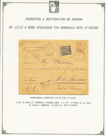521 1901 FRANCE 25c SAGE + 15c MOUCHON Obl. LILLE Sur Env. RECOMMANDEE Pour BOBO-DIOULASSO(SOUDAN) . Recto, Transit DABA - Autres & Non Classés