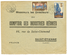 535 1929 10c + 40c Obl. Cachet Rare(utilisation Tardive) LANBARENE GABON FR. Sur Env. Pour La FRANCE. TB. - Andere & Zonder Classificatie