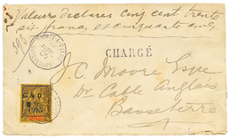 536 1905 Provisoire 1f S/ 75c (n°53) Sur Enveloppe CHARGEE De POINTE A PITRE Pour BASSE TERRE. Superbe. - Sonstige & Ohne Zuordnung
