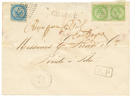 549 AIGLE Paire 5c + 20c Obl. Losange De Pts + Griffe CHARGE Sur Enveloppe Locale De POINTE-A-PITRE. 2 Timbres Touchés.  - Other & Unclassified