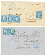 553 "Losange GPE" :1873/76 2 Lettres Simple Et Double Port(pd) Avec Losange GPE Bleu. Rare. TB. - Sonstige & Ohne Zuordnung