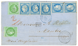 554 1872 CERES 5c(x2) Pd + 25c(x5) Sur Lettre De POINTE-A-PITRE Pour La FRANCE. TB. - Altri & Non Classificati