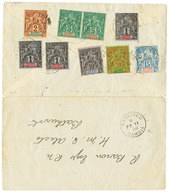 564 GUINEE : 1898 1c(x3)+ 2c+ 5c(x2)+ 10c+ 15c+ 20c Obl. à L'arrivée Par Le Rare Cachet Anglais RECEIVED GAMBIA Sur Enve - Sonstige & Ohne Zuordnung