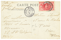 568 "MANOU" :1909 10c Obl. MANOU GUINEE Sur Carte Pour PARIS. Superbe. - Altri & Non Classificati