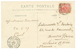 577 1909 10c Obl. ST JEAN-DU-MARONI + ST LAURENT DU MARONI Sur Carte Pour La FRANCE. TB. - Other & Unclassified