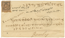 599 "Timbre De FRANCE Utilisé à MADAGASCAR" : 1894 25c SAGE Obl. MAJUNGA Sur Enveloppe Pour BOMBAY. TB. - Autres & Non Classés