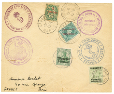 614 1907 Lettre Pour PARIS Avec Timbres Des 4 Bureaux Etrangers à CASABLANCA. TTB. - Sonstige & Ohne Zuordnung