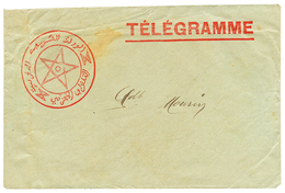 615 MAROC : 1914 Enveloppe TELEGRAMME Avec TELEGRAMME Complet Obl. ARBAOUA MAROC. RARE. Superbe. - Other & Unclassified