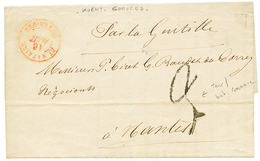 623 COMORES - KOENY : 1858 ST NAZAIRE OUTRE-MER Rouge + Taxe 3 Sur Lettre Avec Texte Daté "KOENY" Pour NANTES. Originre  - Other & Unclassified