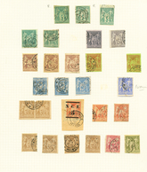 627 Collection De 80 Timbres Avec Oblitérations De NOUVELLE CALEDONIE Sur COLONIES GENERALES (type SAGE & ALPHEE DUBOIS) - Altri & Non Classificati