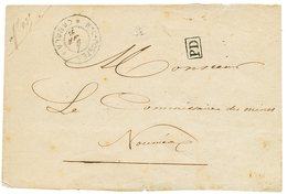 629 1877 Cachet Rare N.C POSTES CANALA (dateur Manuscrit) + "Affrie 0,25" Manuscrit + PD Sur Lettre(1 Rabat Latéral Abse - Andere & Zonder Classificatie