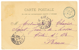 637 "PRONY" : 1905 10c Groupe Obl. PRONY Sur Carte Pour La FRANCE. TB. - Other & Unclassified