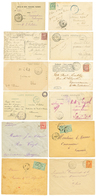 643 NOUVELLE CALEDONIE - Petits Bureaux : Superbe Lot De 12 Lettres (1910/28) TEOUDIE(x2), POINDIMIE, VOH Violet, BOULOU - Sonstige & Ohne Zuordnung