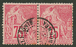 648 COLONIES GENERALES Paire 75c Alphée Dubois Obl. NLLE CALEDONIE NOUMEA. TB. - Autres & Non Classés