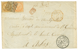 659 "STE MARIE" : 1865 AIGLE 10c +40c Obl. Losange De 64 Points + Cachet Rare REUNION STE MARIE Sur DEVANT De Lettre (Fr - Altri & Non Classificati