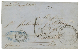 683 1857 Grand Cachet ST PIERRE & MIQUELON Sur Lettre (ss Texte) Pour GRANVILLE. RARE. TB. - Altri & Non Classificati