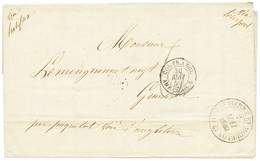 693 1859 Cachet ILES ST PIERRE ET MIQUELON + Taxe 6 Sur Lettre Avec Texte Pour GRANVILLE. TTB. - Sonstige & Ohne Zuordnung