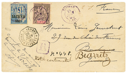 700 "TAIOHAE - CORRESPONDANCE D'ARMEES Recommandée" :1895 15c Surchargé 1895 TAHITI + 25c Groupe Obl. TAIHOAE TAITI + CO - Altri & Non Classificati