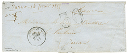 754 CRIMEAN WAR : "VARNA 14 FEVRIER 1855" Manus.+ "30" Tax Marking On Envelope(fault) To FRANCE. Vf. - Andere & Zonder Classificatie