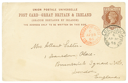 766 1885 P./Stat GB 1d Canc. BRITISH POST OFFICE BEYROUTH + BRITISH P.O CONSTANTINOPLE Red To ENGLAND. Vvf. - Autres & Non Classés