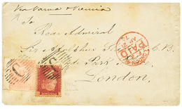 769 1873 GB 1p + 4d Canc. C + BRITISH POST OFFICE CONSTANTINOPLE(verso) On Envelope "Via VARNA & VIENNA" To LONDON. Vvf. - Autres & Non Classés