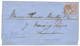 775 1859 6d(pl.19) Canc. A15 On Entire Letter To LONDON. Verso, GRENADA Cds. Vf. - Altri & Non Classificati