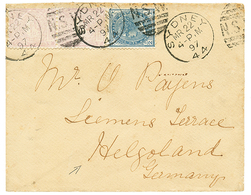 781 NEW SOUTH WALES To HELIGOLAND : 1897 NSW 1d(x2) + 1/2d Canc. SYDNEY On Envelope To HELGOLAND With Arrival Cds On Rev - Autres & Non Classés