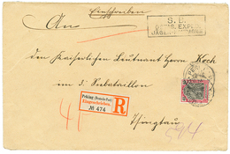789 PETCHILI : 1901 GERMANIA 40pf(PVf) Canc. PEKING On REGISTERED Military Envelope To TSINGTAU KIAUTSCHOU. RARE. JÄSCHK - Other & Unclassified