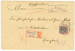 789 PETCHILI : 1901 GERMANIA 40pf(PVf) Canc. PEKING On REGISTERED Military Envelope To TSINGTAU KIAUTSCHOU. RARE. JÄSCHK - Altri & Non Classificati