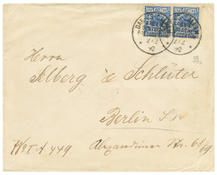 796 VORLAUFER : 1892 Pair 20pf(v48c) Canc. DAR-ES-SALAAM On Envelope To BERLIN. Signed ZENKER. Vvf. - Autres & Non Classés