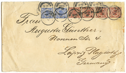 808 DSWA - VORLAUFER : 1897 Pair 20pf + 50pf Strip Of 4 Canc. WINDHOEK On Envelope To GERMANY. Rare Franking. Vvf. - Other & Unclassified