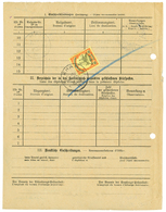 810 DSWA : 1913 25pf Canc. KHAN On Reverse Of "FEUILLE D'AVIS" From SWAKOPMUND To KHAN. Vf. - Altri & Non Classificati