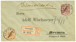 817 1900 3pf + 50pf Canc. KAMERUN On REGISTERED Envelope To BREMEN. Vvf. - Altri & Non Classificati