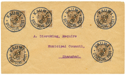 826 "KAUMI" : 1902 CHINA 3pf(v1II)x6 Canc. KAUMI On Envelope To SHANGHAI. Superb. - Other & Unclassified