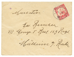 828 1901 KIAUTSCHOU 10pf Canc. KD.FELDPOSTSTATION N°1 On Envelope To GERMANY. Verso, SHANGHAI. Vvf. - Sonstige & Ohne Zuordnung