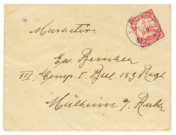 828 1901 KIAUTSCHOU 10pf Canc. KD.FELDPOSTSTATION N°1 On Envelope To GERMANY. Verso, SHANGHAI. Vvf. - Altri & Non Classificati