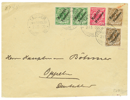 830 1900 3pf(n°1)x2 With 2 Different Shades + 5pf(n°2)+ 10pf(n°3) Canc. TANGER On Envelope To GERMANY. Signed RICHTER. V - Sonstige & Ohne Zuordnung