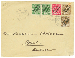 830 1900 3pf(n°1)x2 With 2 Different Shades + 5pf(n°2)+ 10pf(n°3) Canc. TANGER On Envelope To GERMANY. Signed RICHTER. V - Altri & Non Classificati