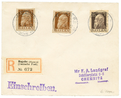 838 1912 BAVARIA 3pf(x2) + 25pf Canc. MOGADOR On REGISTERED Envelope To GERMANY. Verso, CERTIFICADO/LAS PALMAS & REGISTE - Other & Unclassified