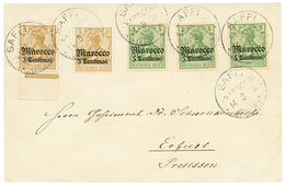 839 "SAFFI" : 1908/ 3pf(x2)+ 5pf(x3) Canc. SAFFI On Envelope To ERFURT. Signed BOTHE. Vvf. - Other & Unclassified