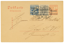 843 1906 P./Stat "ALGECIRAS" 10c+ ALGECIRAS 25c + GERMANY 2pf Canc. BERLIN. Superb. - Sonstige & Ohne Zuordnung