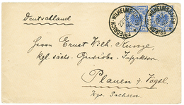 845 NEW GUINEA : 1892 VORLAUFER Pair 20pf(v48b) Canc. FRIEDRICH-WILHELMSHAFEN On Envelope To GERMANY. Signed PAULIGK + J - Sonstige & Ohne Zuordnung